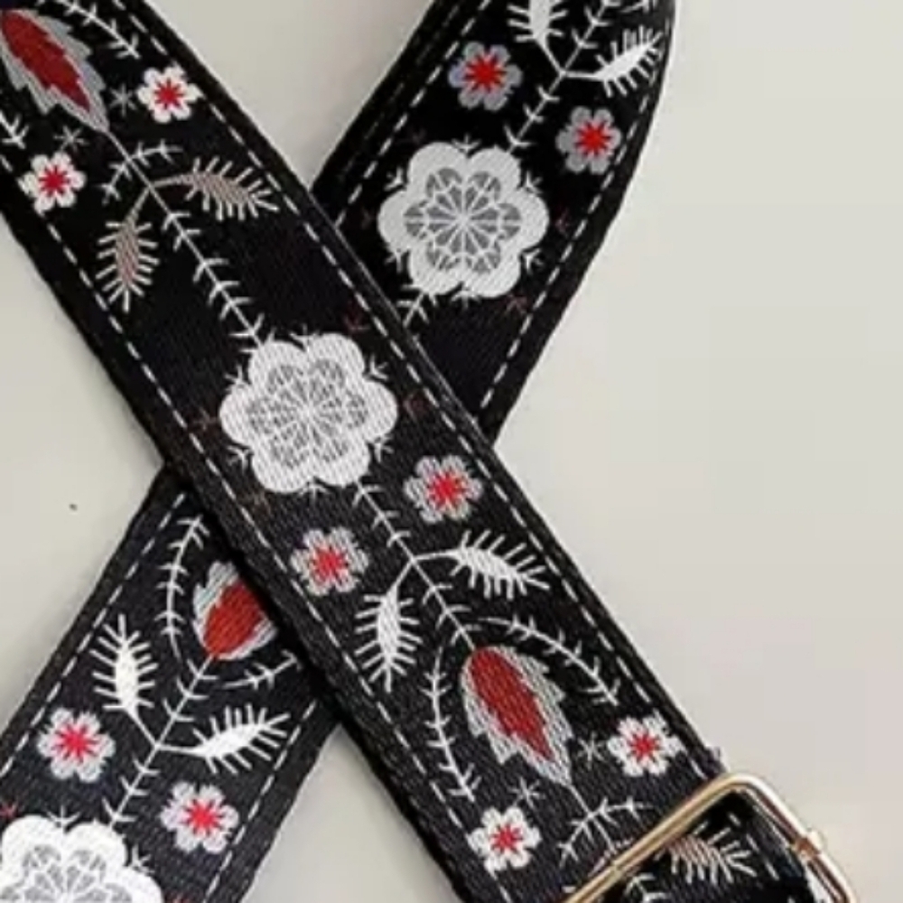 FLOWER PATTERN Guitar /Purse Strap - Picture 3 of 5